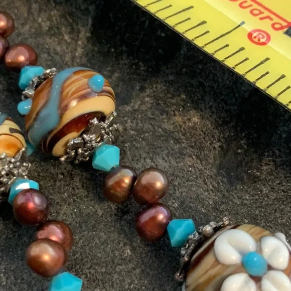 Glass Bead floral necklace(3itemsfor$15) - Picture 7 of 7
